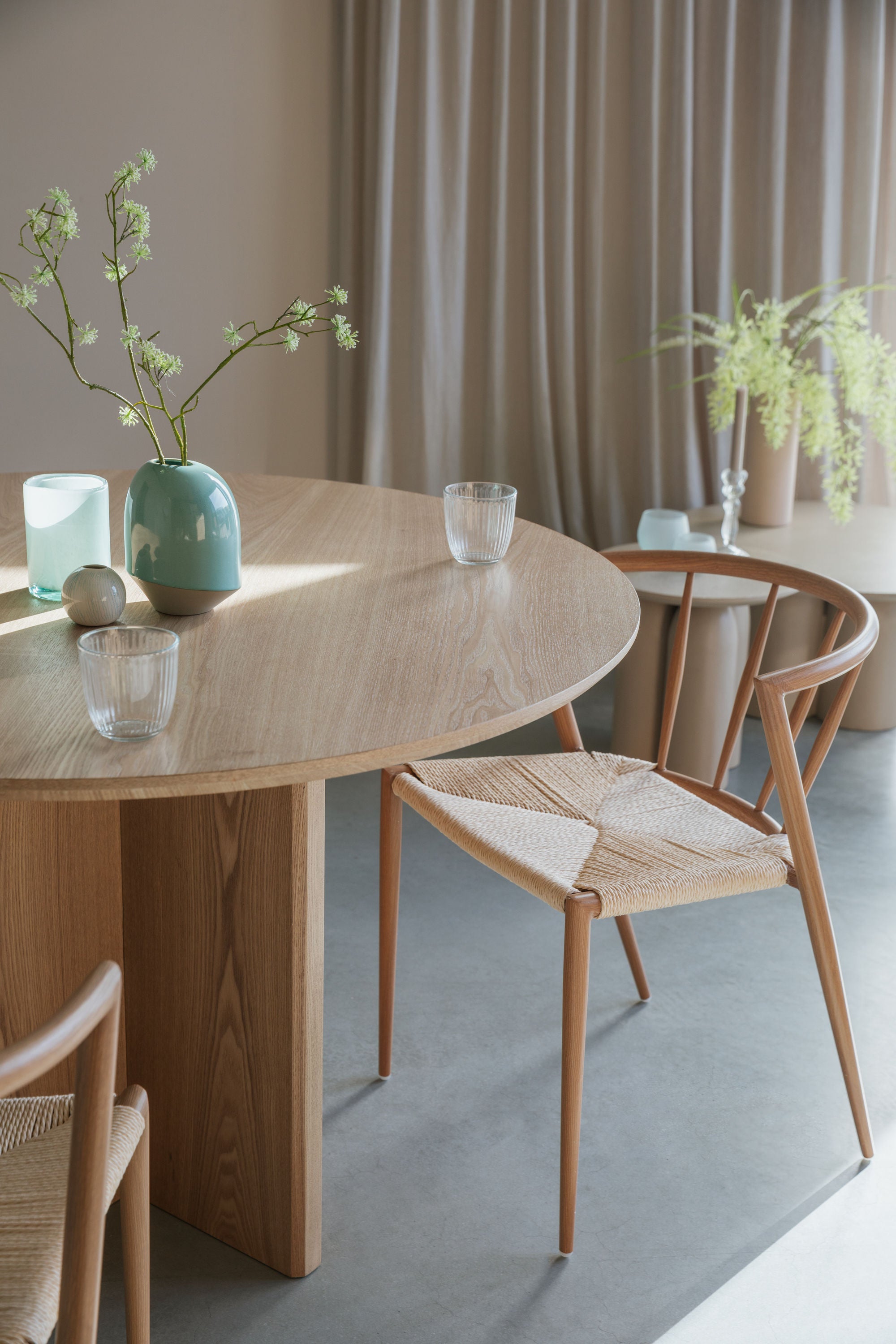 Laurent Natural Wood Round Dining Table